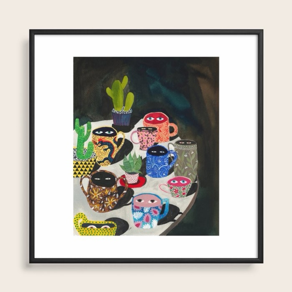 Society6 Suspicious mugs Art Print by ZSALTO